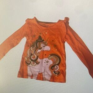 Orange Unicorn Kids Shirt